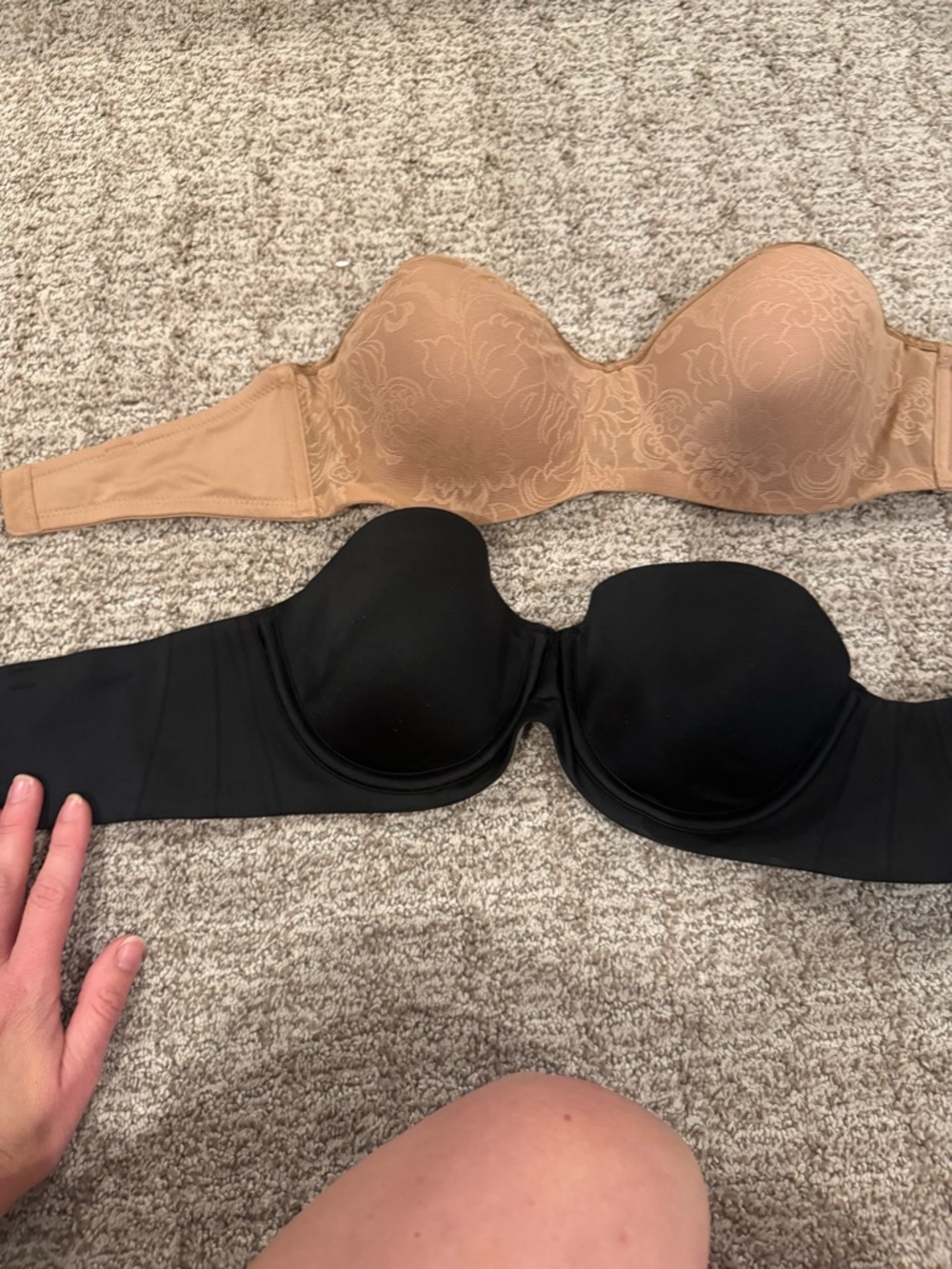 Natori Strapless Bra Duo — Black & Nude Tan
